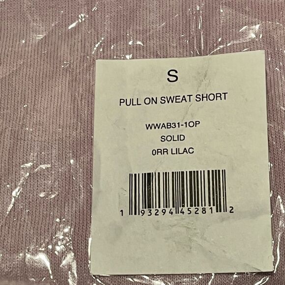 NWT WeWoreWhat High-Rise Pull On Sweat Shorts in Lilac Size Small - Picture 13 of 13